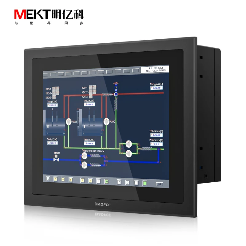 MEKT 6,4 дюймовый емкостный сенсорный экран, встроенный ПК «Все в одном», HDMI/USB/RS232/485/422 интерфейс, Windows10 /11/Linux, настенный планшет