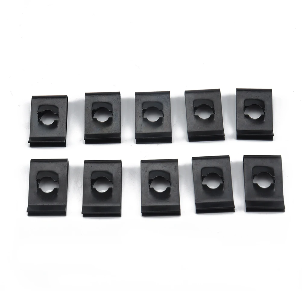 

120 Pcs U-shaped Reed Clips Automotive Panel Fastener Kit Manganese Steel Nut Bumper Fixing U Clips Nut Spire U Clip