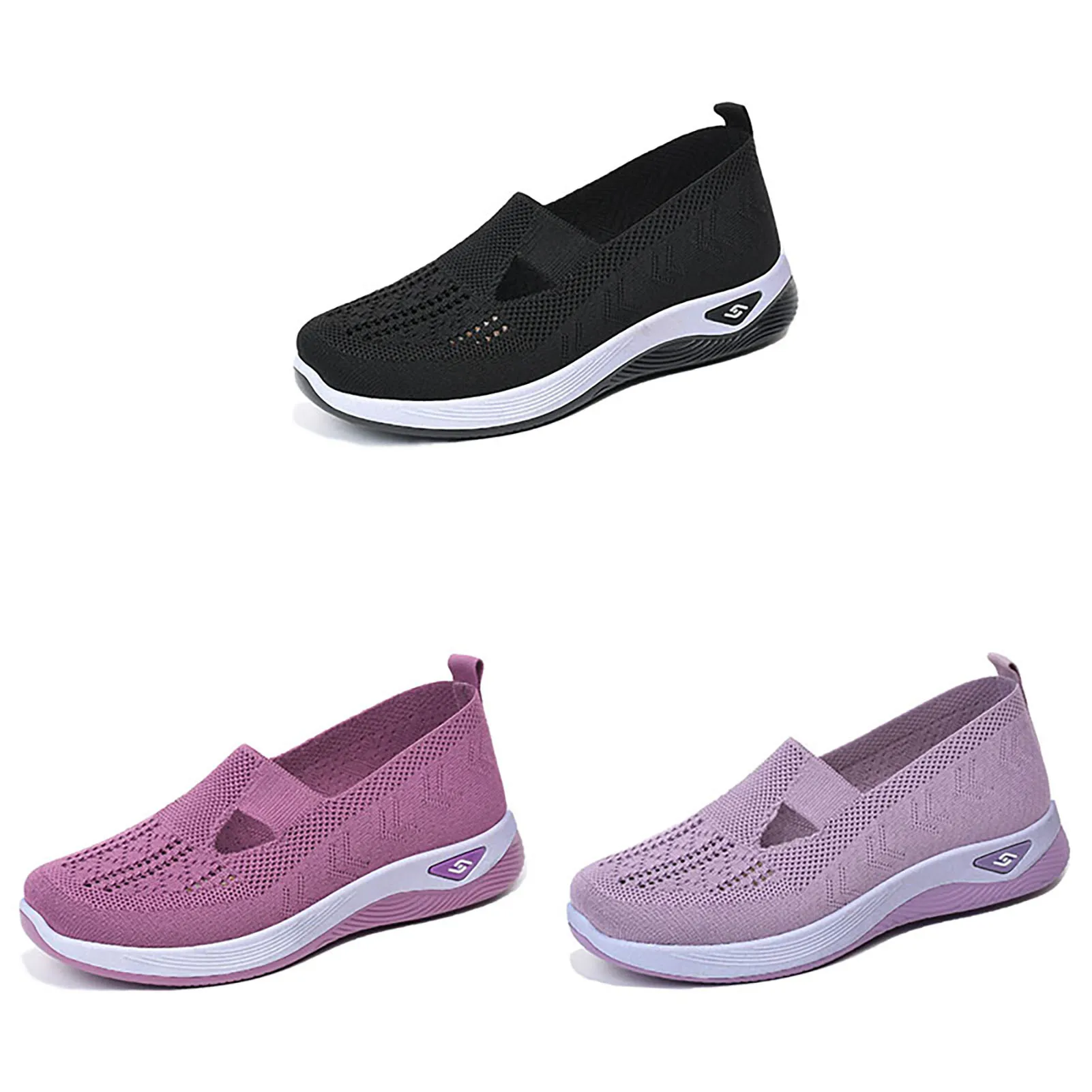 Non-Slip Soft-Soled malha andando sapatos para mulheres, adequado para acampar, caminhada interior