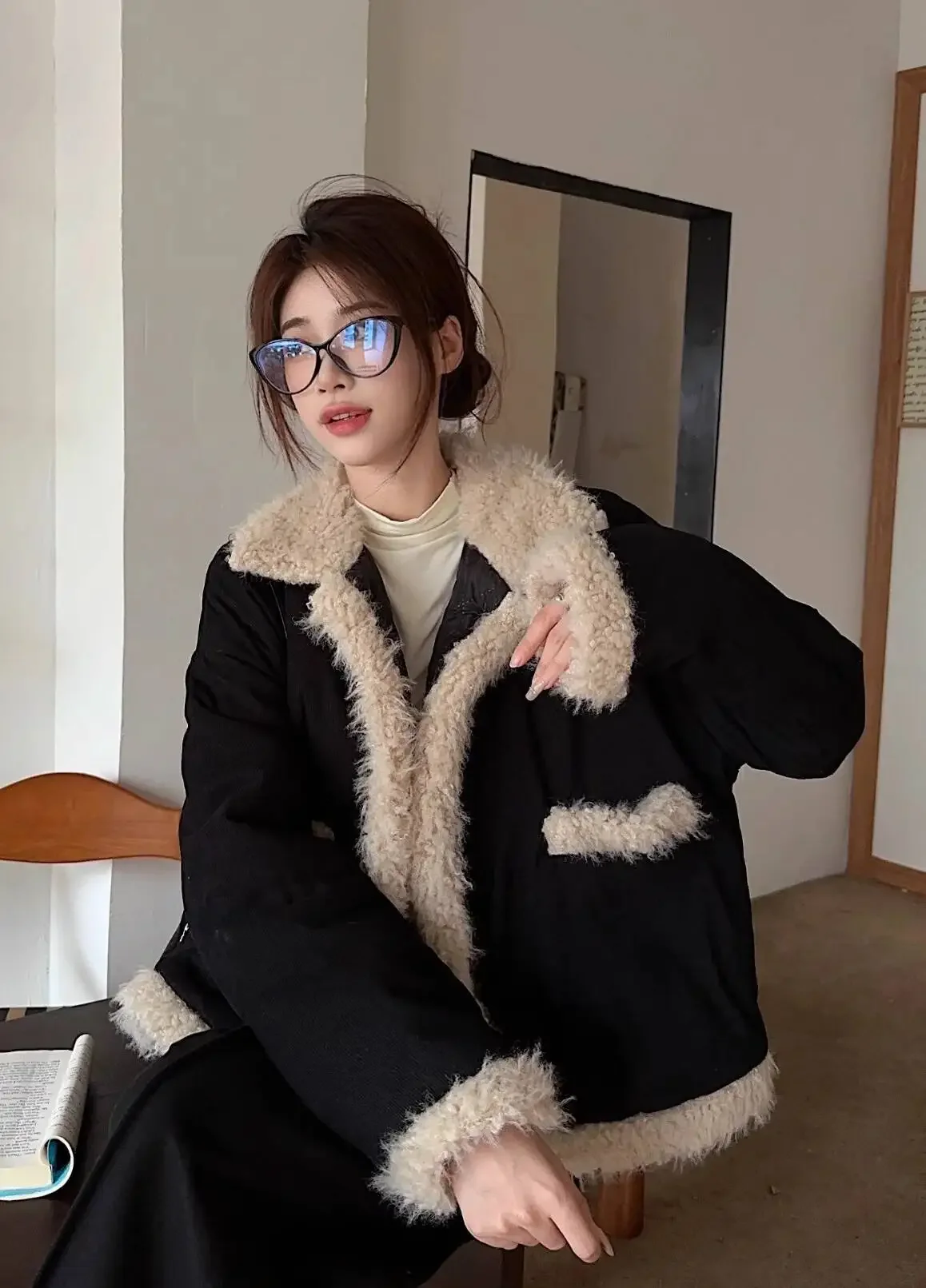 

Parkas Womens Vintage Fall Modal Liner Diamond-Patterned Buttoned Diagonal Lining Preppy College Uniform Students Attractive Ins