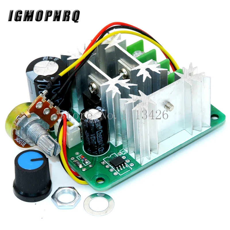 DC 6V-90V 15A DC Motor Speed Controller Stepless Speed Regulation Pulse Width PWM DC 12V 24V 36V 48V 1000W