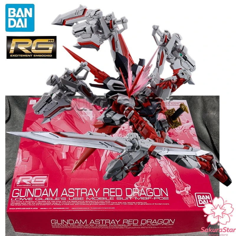 【En stock】 Bandai PB RG 1/144 Gundam Astray Red Dragon SEED DESTINY ASTRAY R Figurine de collection d'anime à assembler
