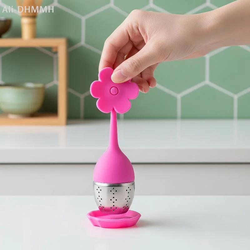 ZLinKJ Silicone Loose Leaf Tea Infuser Reusable Eco-friendly Stainless Steel Filter Perfect Gift for Tea Enthusiasts