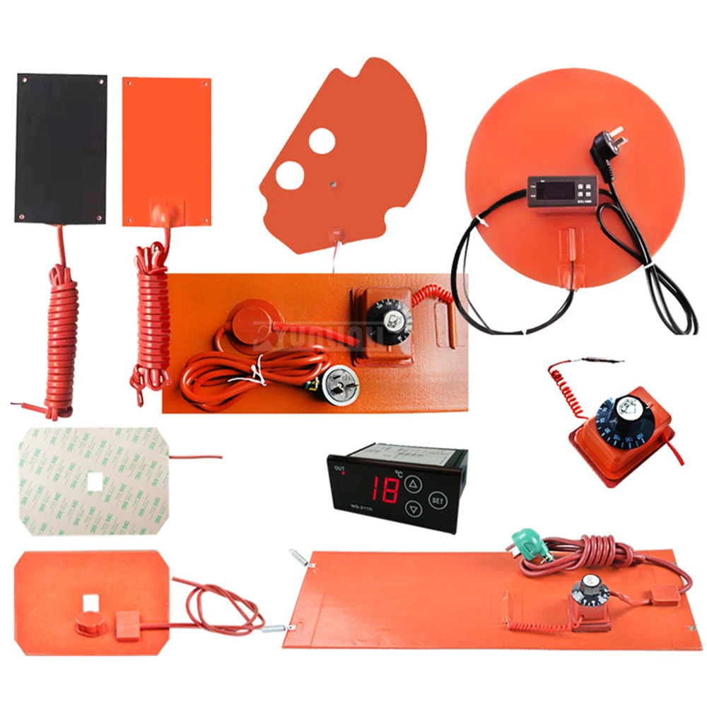 200L 220V/380V/110V/36V Oil drum heating belt Silicone rubber heater Liquefied gas cylinder, gas tank, electric heating machine