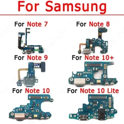 Charging Port For Samsung Galaxy Note 7 8 9 10 Plus Lite N950 N960 N970 Charge Board Usb Connector Flex Cable Plate Spare Parts