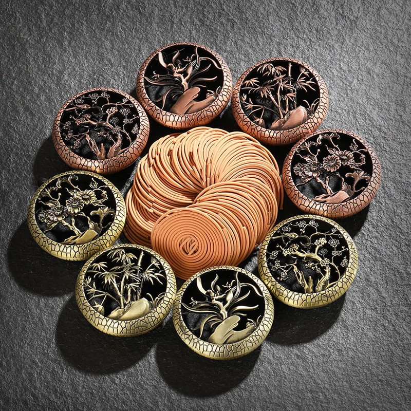 

Plum Orchid Bamboo Chrysanthemum Incense Burner for Home Indoor Sandalwood Incense Burner Coil Incense Agarwood Incense Burner I
