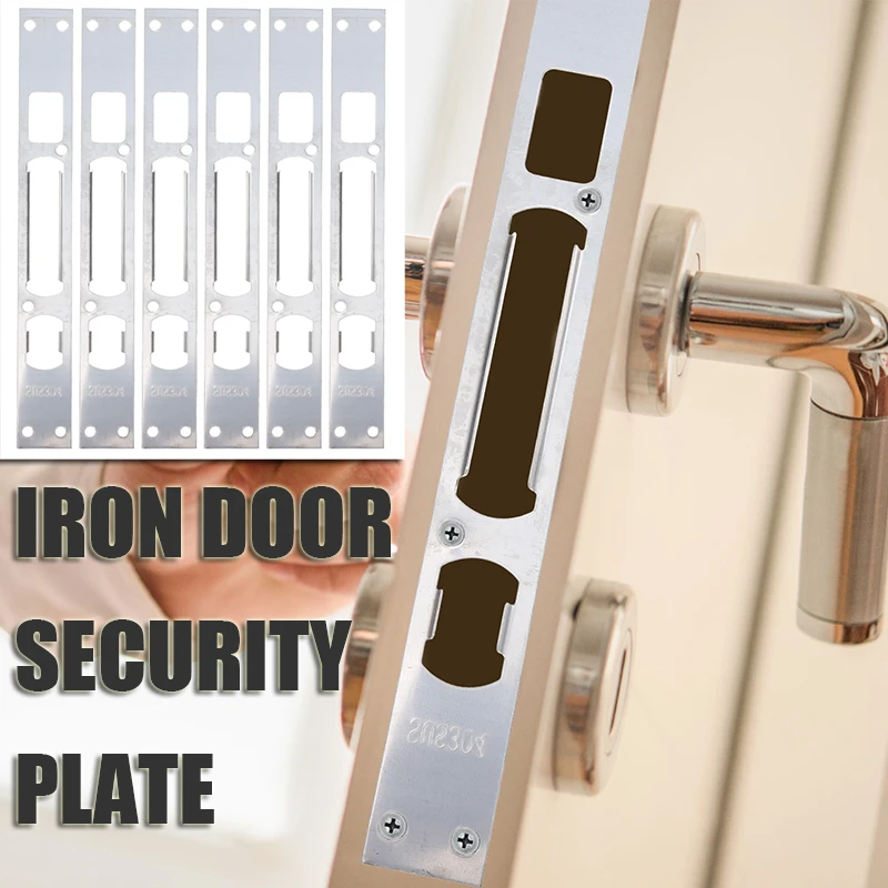 

6 Pcs Door Frame Lock Piece Security Device Bolt Power Locks Jamb Kit Iron Security Striker Repairs Latch Guard Power Locks