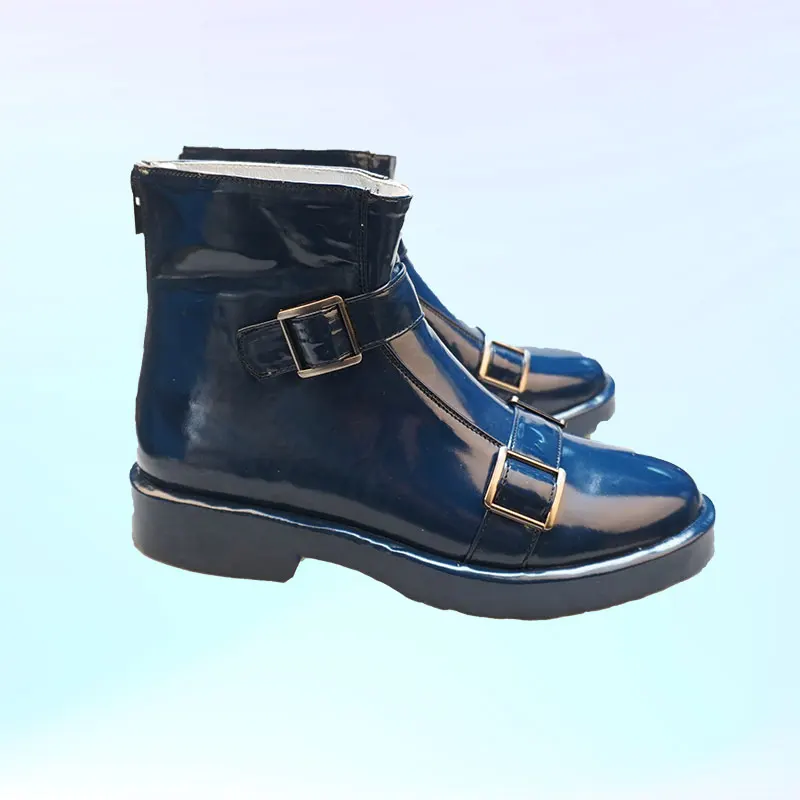 Jogo Paradoxo SORTE Hancho Cosplay Sapatos PU Sapatos De Couro Cosplay Prop Halloween Bota Custom Made