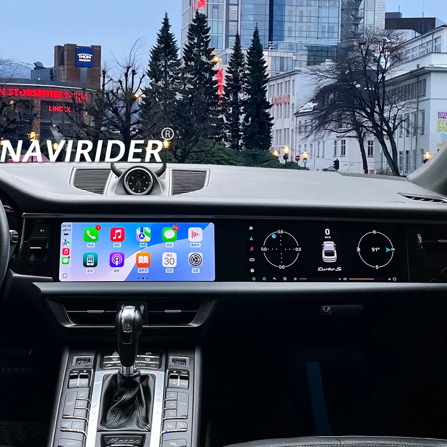 

Car Radio For Porsche Macan 2018-2024 Upgraded 2025 New Display 12.3+12.3Inch Interactive Android 15 Media Video GPS DSP Carplay