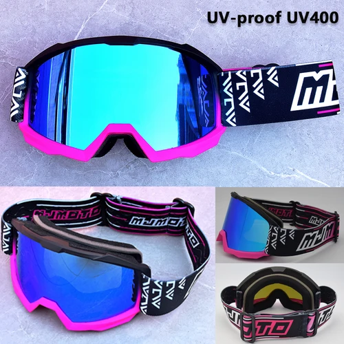 Gafas para casco de motocicleta UV400 a prueba de rayos UV, gafas de sol todoterreno a prueba de viento, polvo y arena, gafas para hombres y mujeres MX Moto Dirt Bike ATV MTB
