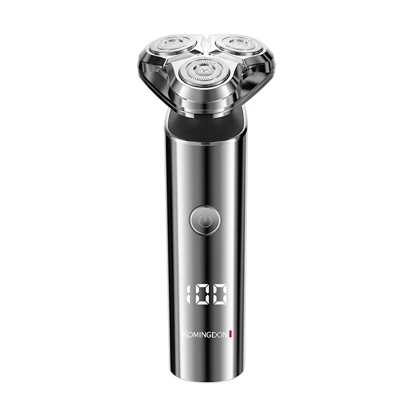 Komingdon Electric Shavers for Men Cordless Rechargeable Facial Beard Trimmer Rotary Razor ,Waterproof Wet Dry Shaving Machine