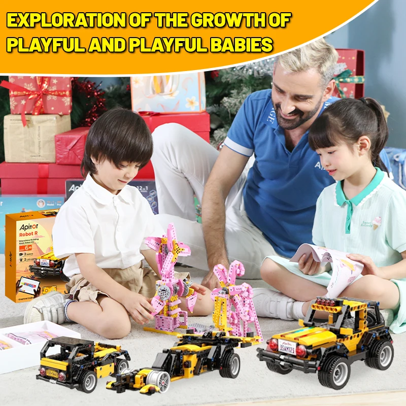 

Apitor buy 1 get 2 toys racing truck model boy and girl children's toy set combination Building blocks, children's toys, gifts