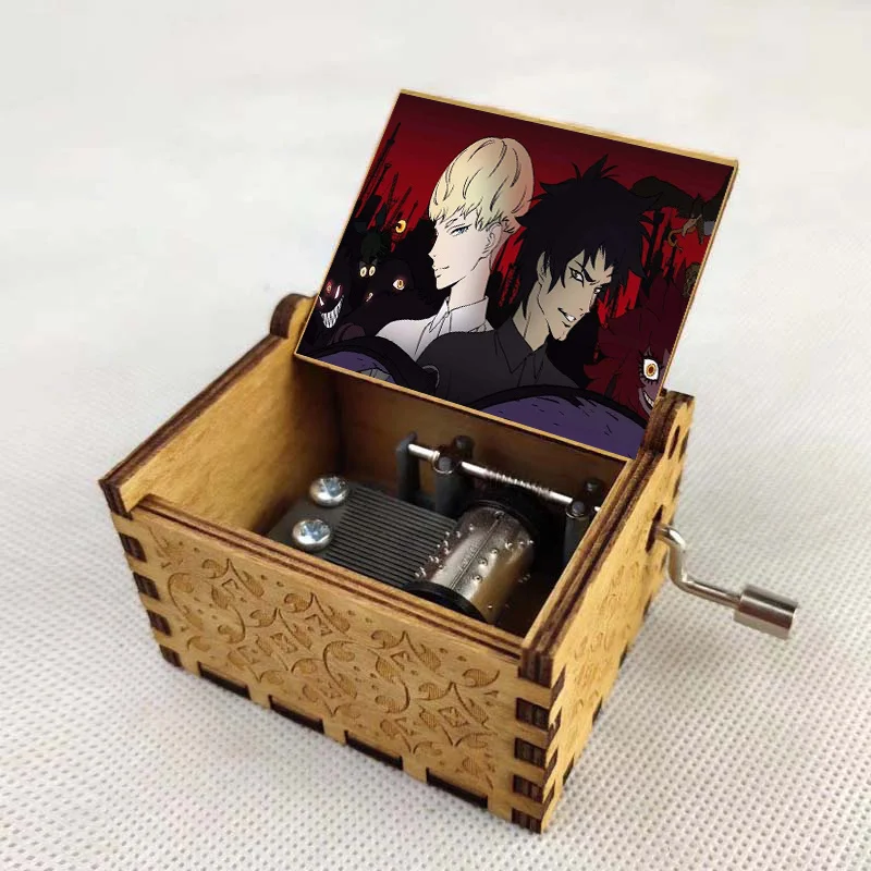 Caja de música de madera mecánica Vintage para niños, juguete de dibujos animados de anime DEVILMAN crybaby, artesanías de madera, regalo de Año Nuevo, regalos de cumpleaños, nuevo diseño