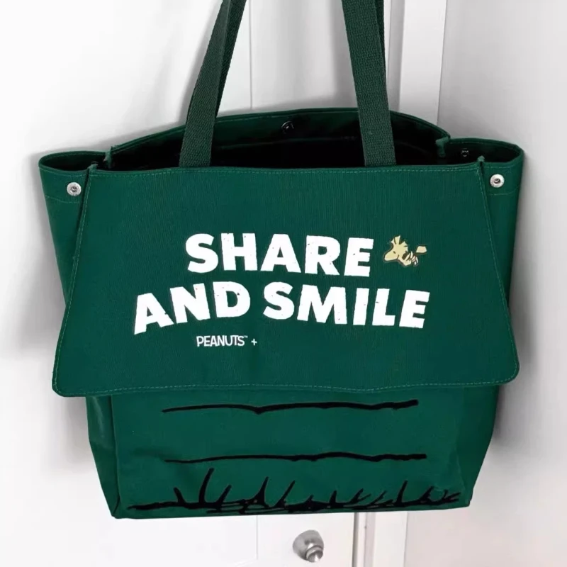 

2026 Top Selling Forest Canvas Casual Handbag, White Dog Co Branded Canvas Bag, Large Capacity Tote, Single Shoulder Commuter