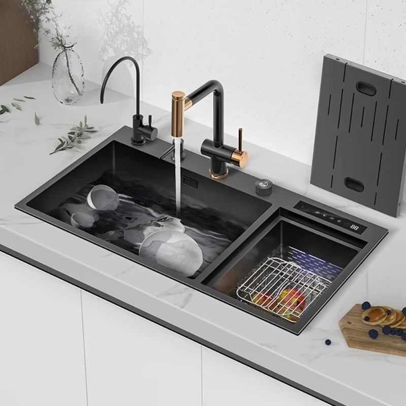 Smart Kitchen Cabinet Wash Sink Manufacturer Stainless Steel Intelligent Ultrasonic Kitchen Sink Stainless Steel