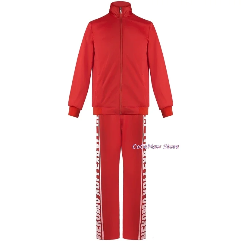 Haikyuu Nekoma High Cosplay Yaoi Uniforms Tetsurou Kozume Kenma Costume Set Volleyball Jacket Pants Red Sportswear Jersey