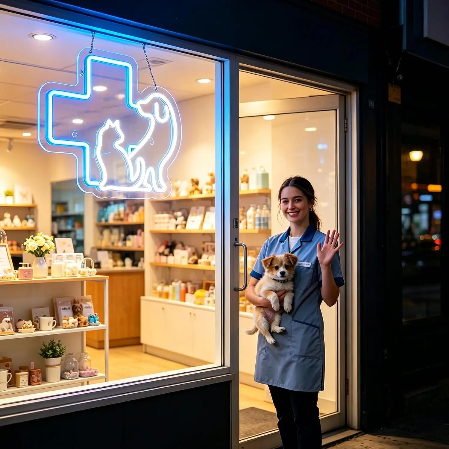 Animal Hospital Neon Sign Led Neon Light For Veterinary Clinic Pet Grooming Salon Pet Store Pet Boarding Animal Shelter Decor