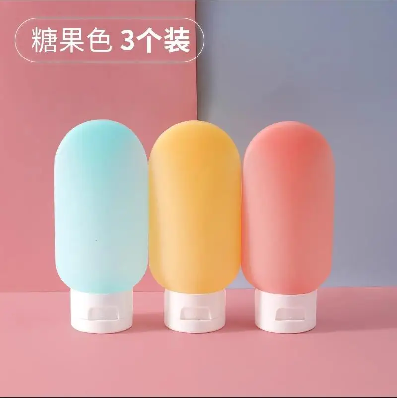 @@@@@4Pcs/Set Refillable Bottle 60ml Soft Lotion Container Squeeze Tube Empty Bottle Portable Travel Shampoo Bottle