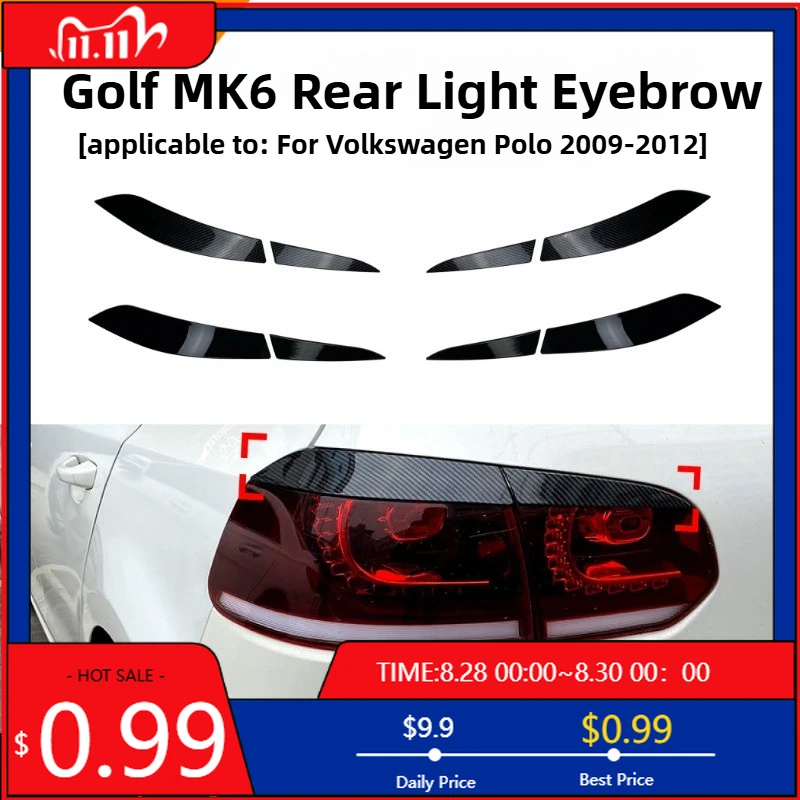 

Горячие украшения для Volkswagen Golf MK6 2009-2012, модель с отделкой заднего фар и наклейкой на автомобиль, внешняя модификация, Accesso Int