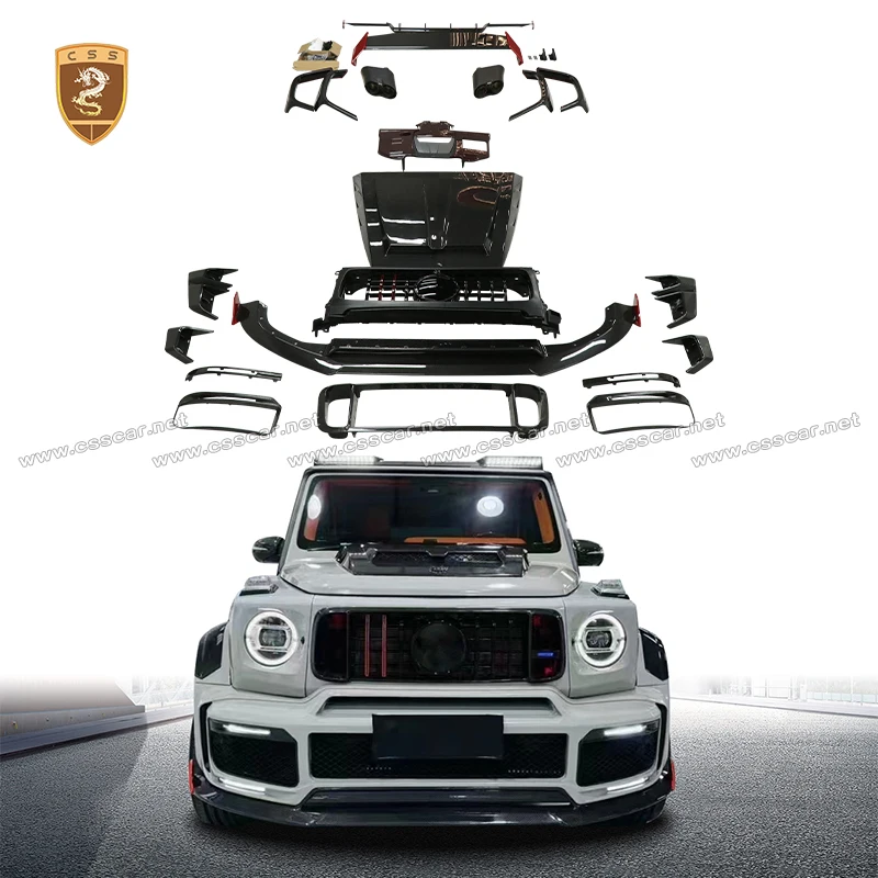 

Upgrade to Bra-B G900 Bodykit Front Lip Car Grill Rear Diffuser Spoiler Carbon Fiber Body Kit For Mercedes Bens G Class G63 W464