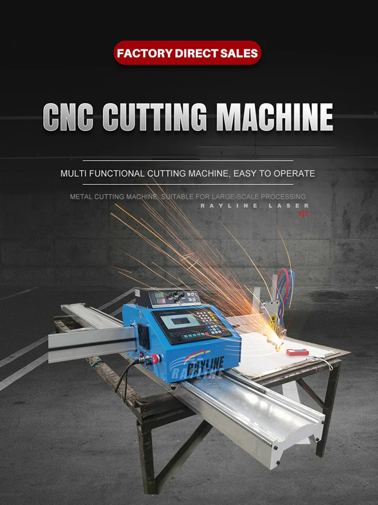 Small CNC plasma cutting machine Portable flame cutting equipment with remote 2-axis control system Processing stroke 1.5M×3-6M