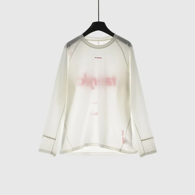 تي شيرت أنيق بأكمام طويلة للجنسين ماص للرطوبة في الهواء الطلق وقميص داخلي رياضي، قميص أساسي بأكمام طويلة سريع الجفاف في الهواء الطلق #2