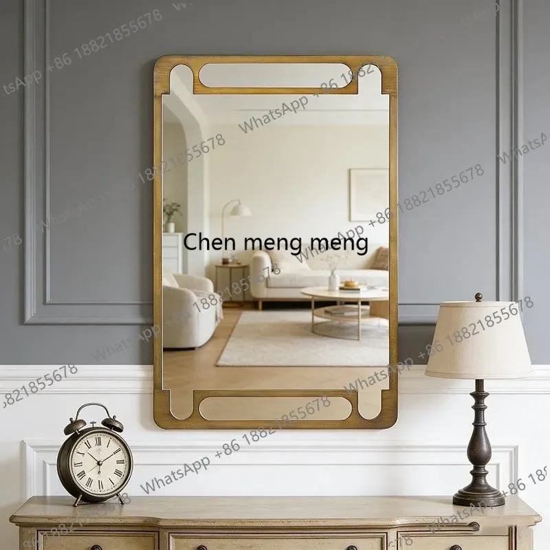a17 French retro bathroom bathroom mirror old European dresser makeup mirror wall hanging