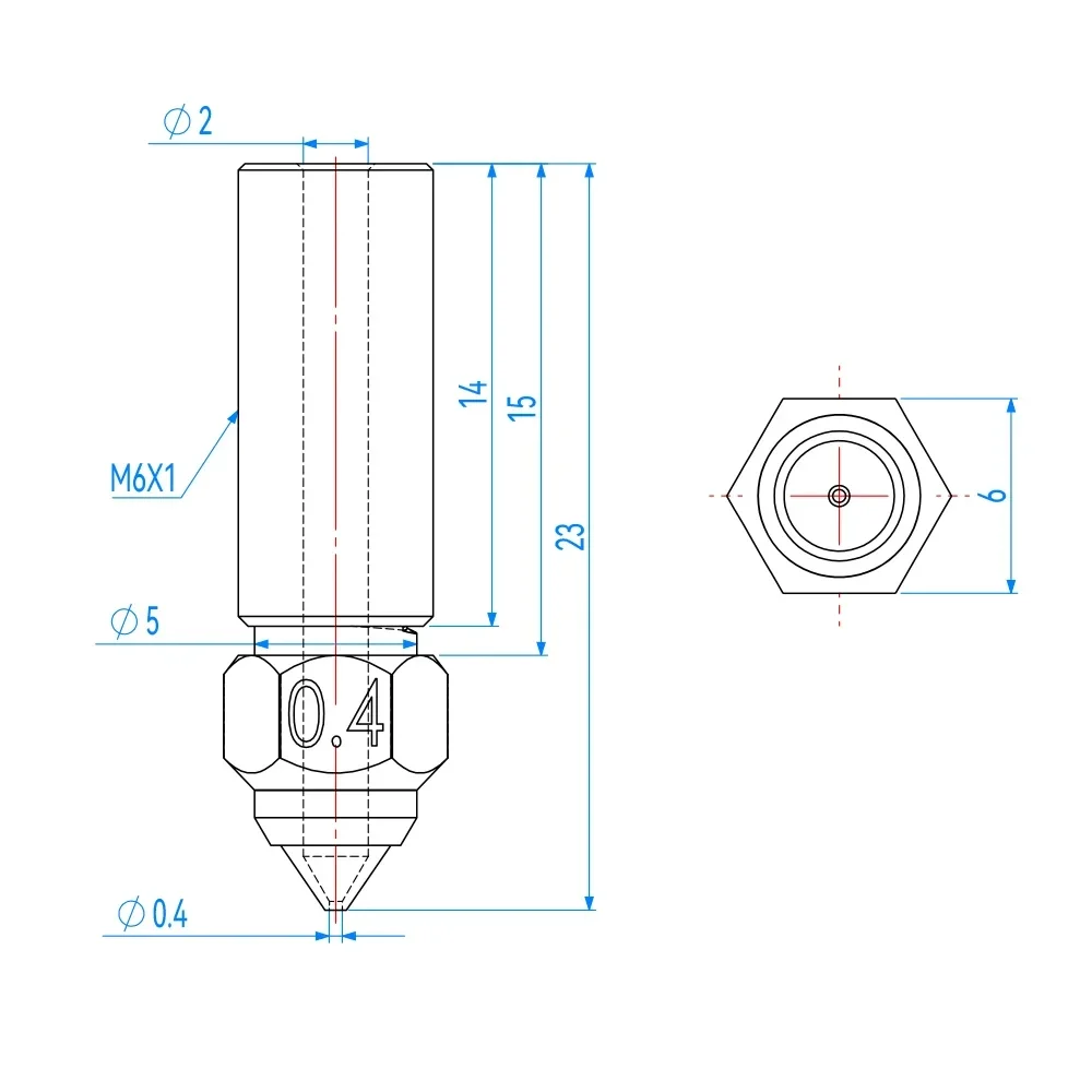 Für Ender 3 V3 KE Düse aus Messingbeschichtetem Kupfer und Gehärtetem Stahl, Hochgeschwindigkeits-3D-Druckerdüsen für Creality K1 / K1 Max / CR-M4 – Detail 3