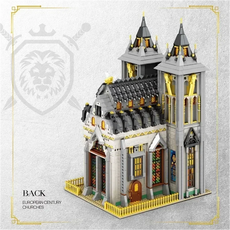 3228PCS Middeleeuwse Kerk Bouwstenen Europese Street View Building MOC Bricks Model Desktop Decoratie Speelgoed Voor Kinderen Gift