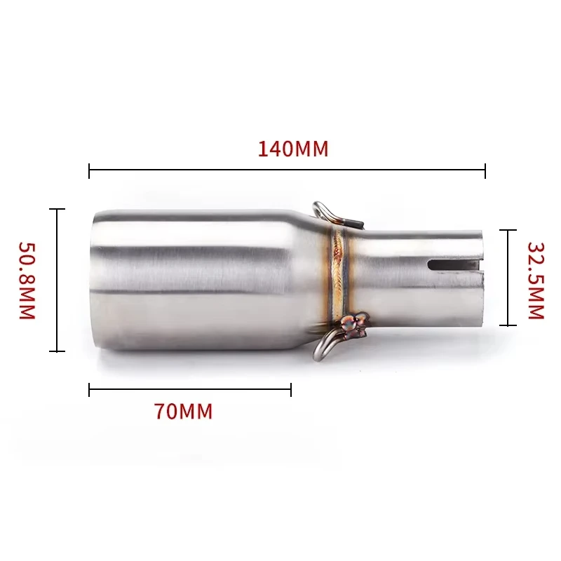 51mm escape sc proyect Middle Link Pipe Muffler Adapter Section Adjust Tube for Piaggio Beverly X10 MP3 125 250 300 250LT 300L