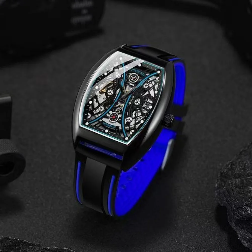 

Элегантные мужские механические часы, бочкообразные, элитные, легкие, роскошные, модные, деловые, повседневные, уникальные, крутые, универсальные, красивые мужские часы, подходят для различных случаев, идеально подходят для подарков, часы высшего бренда