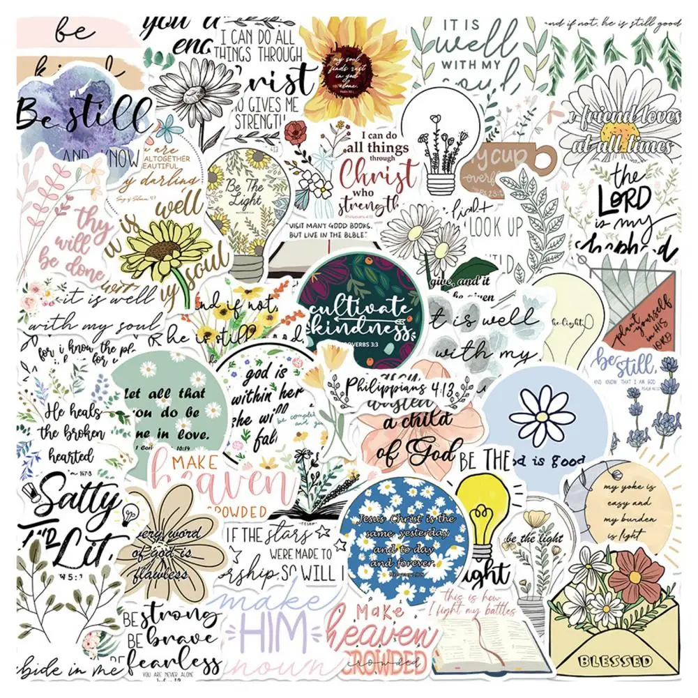 50Pcs/Bag Graffiti Sticker  Lovely Aesthetics Mood Notebook Sticker  Heat-resistant Doodle Sticker