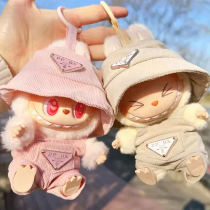 Lovely Overalls For Doll Clothes For 15-17cm Corduroy Labubu Trendy Outfit Accessories Fashion Clothes Set Kid Gift
