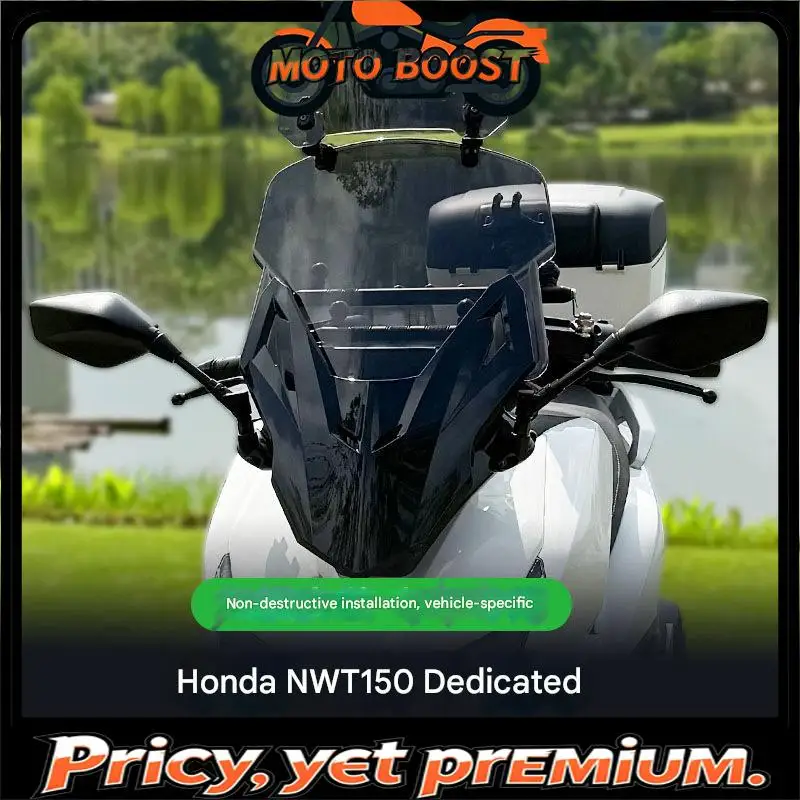 【Premium quality】FOR Honda NWT150 Premium Windshield & Mirror Relocation Kit, Bolt-On Installation, Bulk Wholesale Available