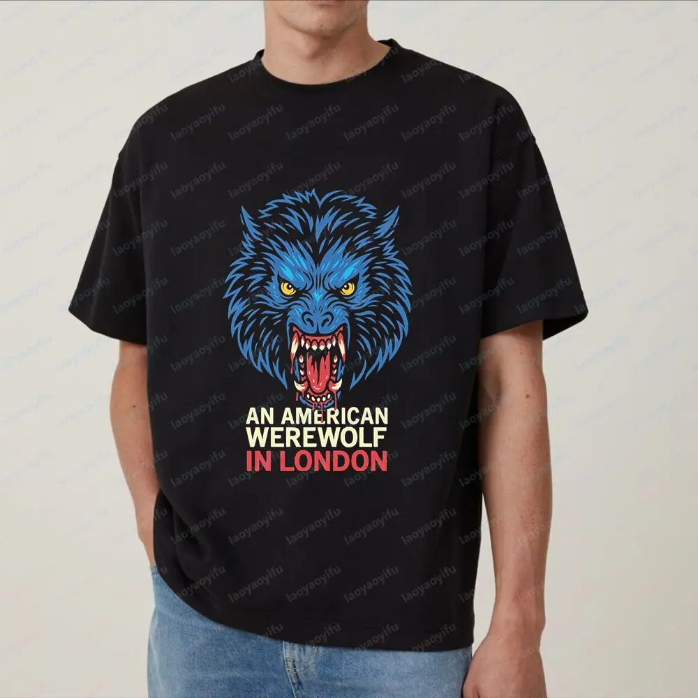American Werewolf in London - Retro Pirated Style Fashionable and Unique Men's and Women's Universal Round-neck T-shirt