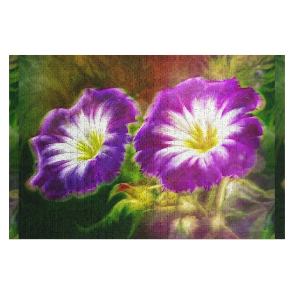 Morning glory flowers Jigsaw Puzzle Customized Kids Gift Custom Gift Personalized Photo Puzzle