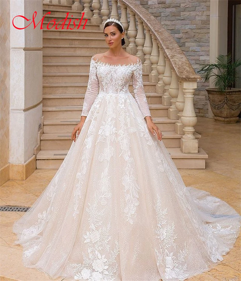 ที่กําหนดเองสีขาว Organza ชุดแต่งงานประณีต Strapless แขนยาวเจ้าสาวง่ายซิปด้านหลัง Vestido De Novia