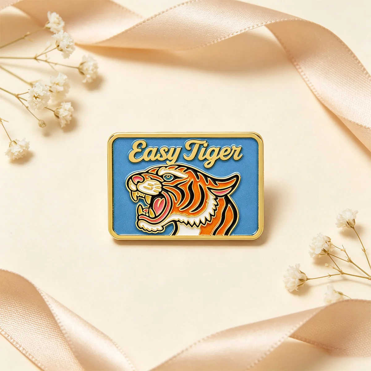 9pcs Vintage Roaring Tiger Head Enamel Pin Set Easy‑Tiger Metal Brooch Badge Clothing Backpack Lapel Pin Animal Jewelry Gift view 4