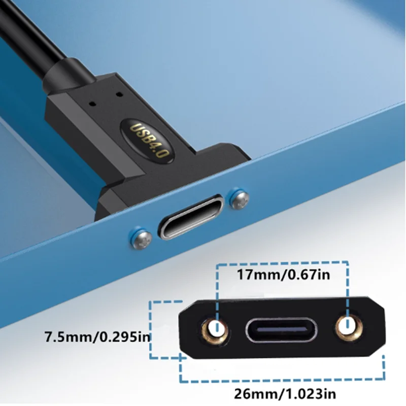 UP Down Left Right USB 4.0 Type C Male to Female Extension Cable,40Gbps 240W 5A PD Charging, 8K@60Hz 4K@240Hz Video