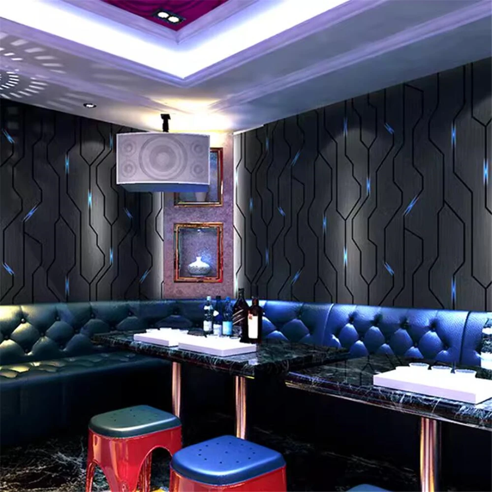 KTV papel tapiz para salón de canto, Flash 3D, barra luminiscente reflectante, habitación privada, decoración del hogar, tecnología de ciencia,