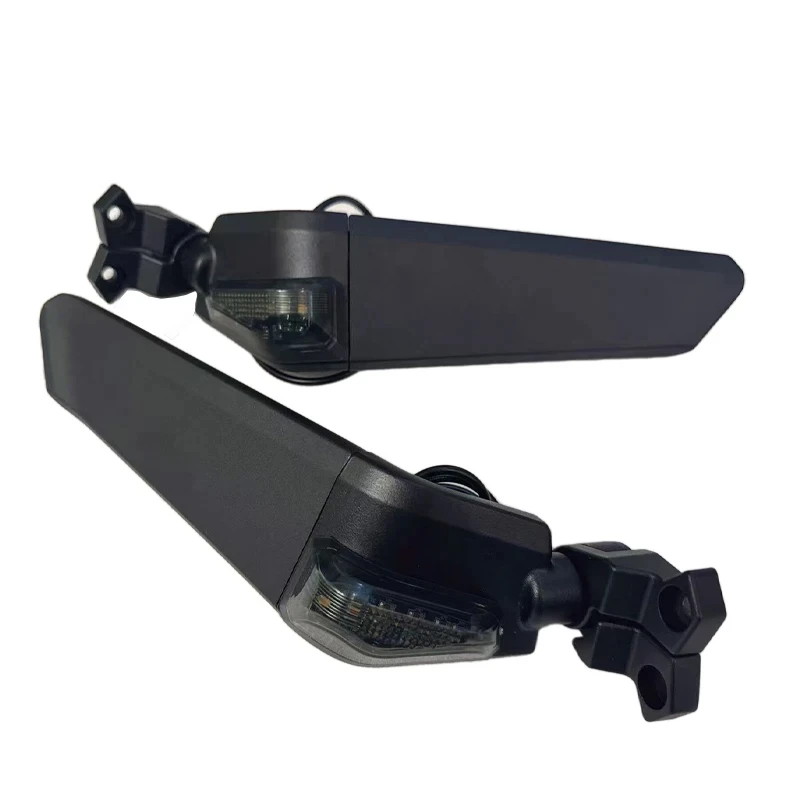 675SR Modified Fixed-wing Rearview Mirror with Turn Signal All-aluminum Fixed-wing Special Motorcycle Accessories FOR 675SR R