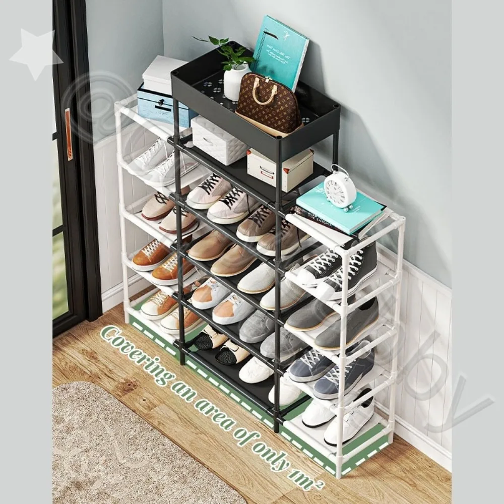 CC 5-layers Shoe Rack Multi Functional Plastic Assembly Shoe Cabinets for Dormitory and Household Space Saving Large Shoe Shelf