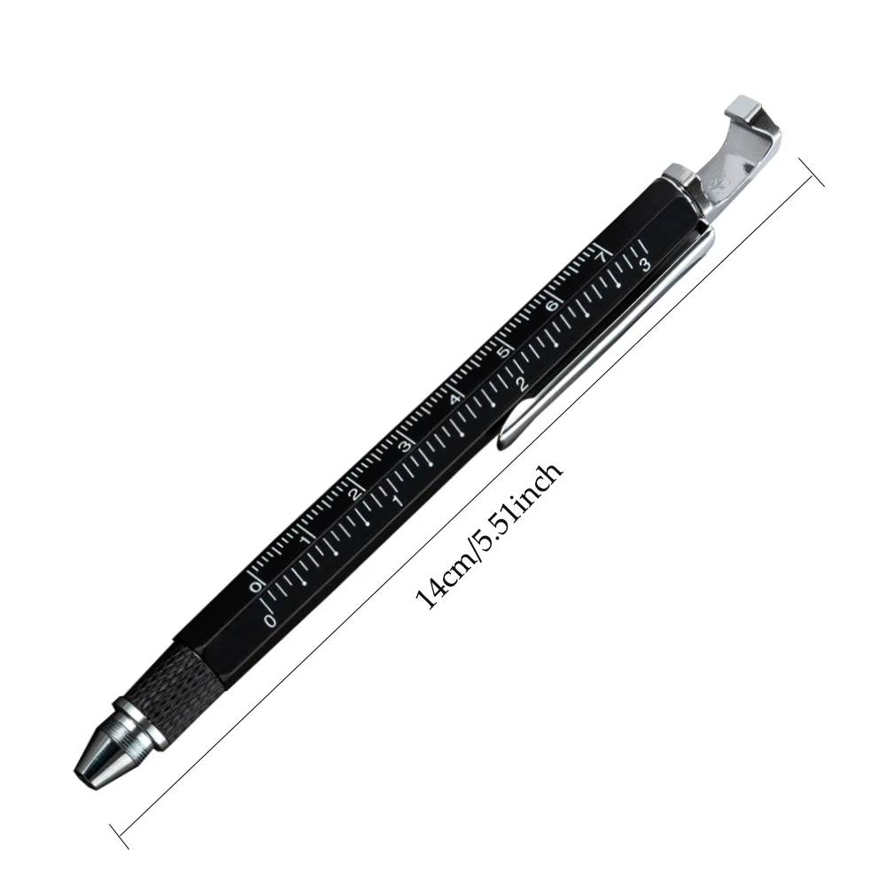 Ultimate Multitool Ballpoint Pen 6-in-1 with Stylus Phone Stand Bottle Opener Ruler & 2-End Screwdriver - Office School Supplies