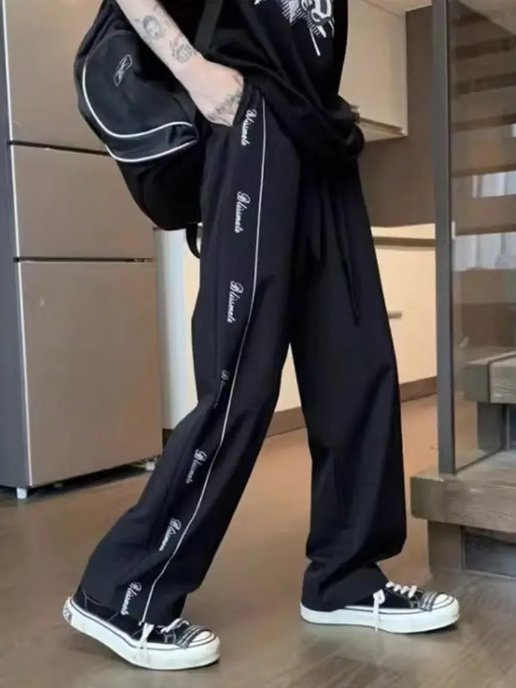 

MK Ultra-Thin Ice Silk Men's Casual Pants Summer New Sle Extended Version Qui-Dry Sport Straight Leg Trousers Faionable