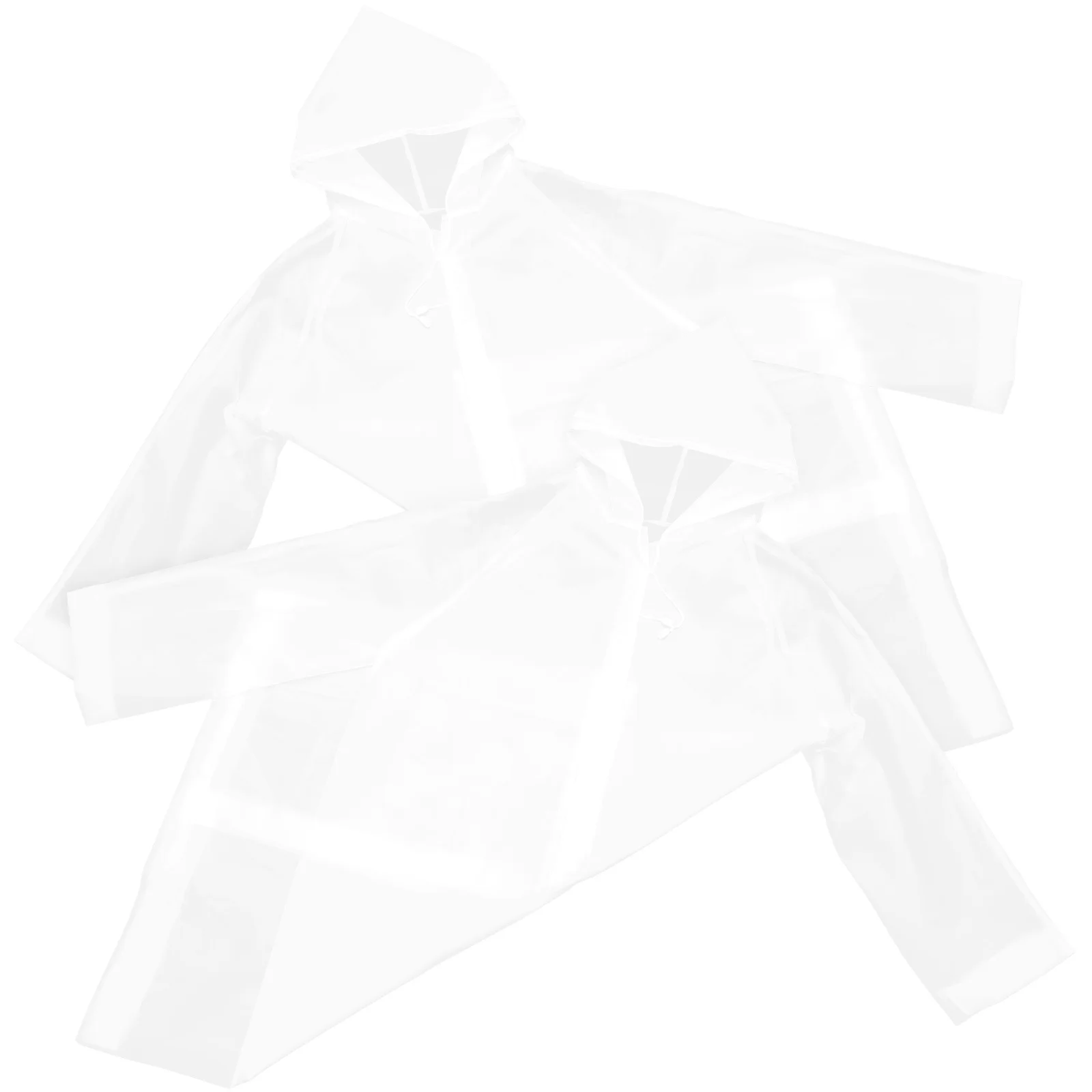 

2Pcs Kids Raincoat Lightweight Durable Peva Waterproof Portable Unisex Rain Ponchos Outdoor Wear-Resistant Practical Cape