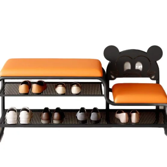 

shoe changing stool, sofa stool, bench stool, light luxury, high end sense, seating type, door, integrated shoe cabinet