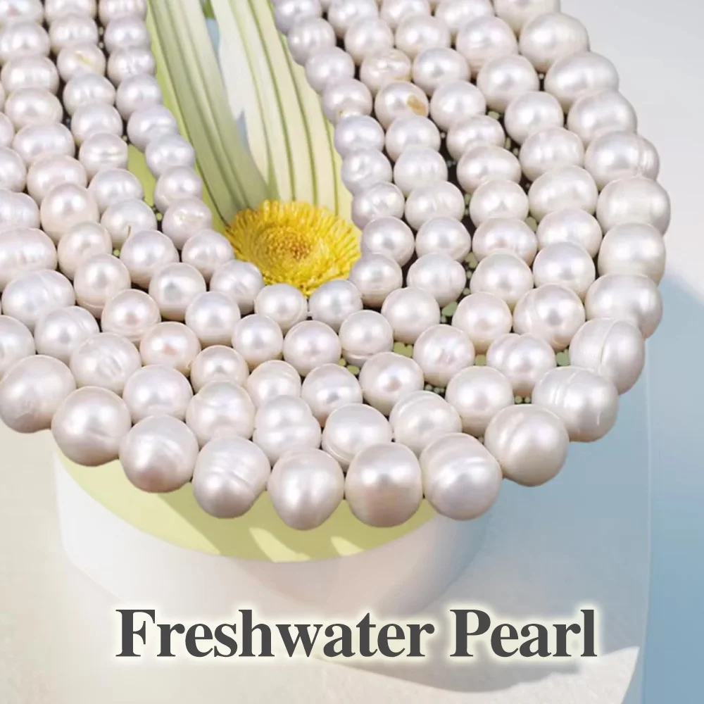 

Gloss 100% Natural Freshwater Pearl Beads 7-8mm Round Pearl Loose Spacer Beaded for Making DIY Jewerly Necklace Bracelet Earring