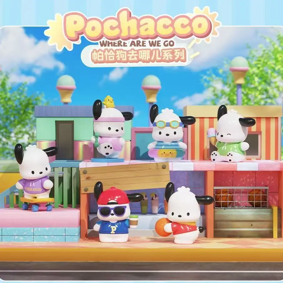 

Sanrio Pochacco 'Where to Go' Series Peripheral Model Action Figure Blind Box Toy Desktop Decoration Figure Children's Boys Gift