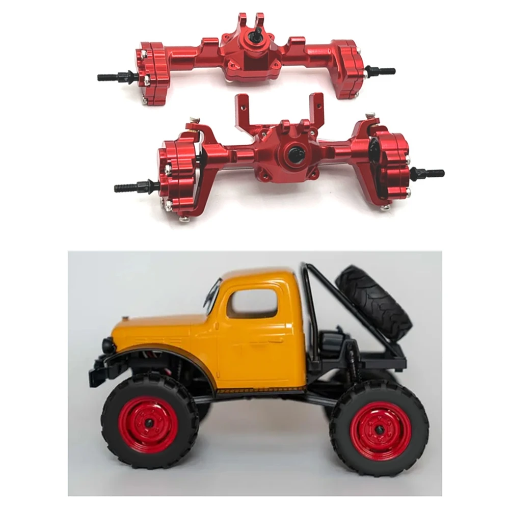 Y04A Kit completo per asse anteriore posteriore in metallo per auto RC per FMS 1/24 FCX24 Xiaoqi Crusher K5 Rosso
