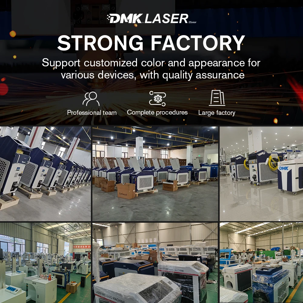 DMK 2025 New CW Laser Cleaning Machine DCL-1500 2000 3000W MAX Laser Source S&A Water Chiller SUP22C Cleaning Gun For Metal Wood